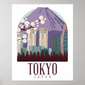 Tokyo Japan Vintage Travel Poster (Vorne)