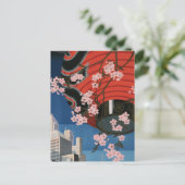 Tokyo Japan Vintage Travel Poster Postkarte (Stehend Vorderseite)