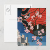 Tokyo Japan Vintage Travel Poster Postkarte (Vorne/Hinten)