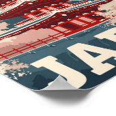 Tokyo Japan Vintager berühmter Reiseort Poster (Ecke)