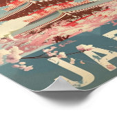 Tokyo Japan Vintager berühmter Reiseort Poster (Ecke)