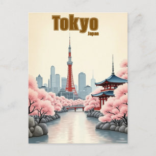 Tokyo Japan Vintager berühmter Reiseort Postkarte