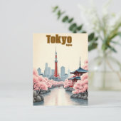 Tokyo Japan Vintager berühmter Reiseort Postkarte (Stehend Vorderseite)