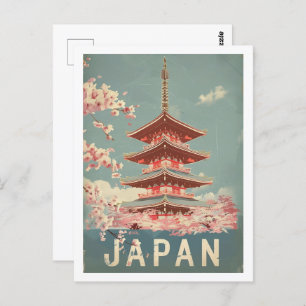 Tokyo Japan Vintager berühmter Reiseort Postkarte
