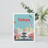 Tokyo Japan Vintager berühmter Reiseort Postkarte (Stehend Vorderseite)