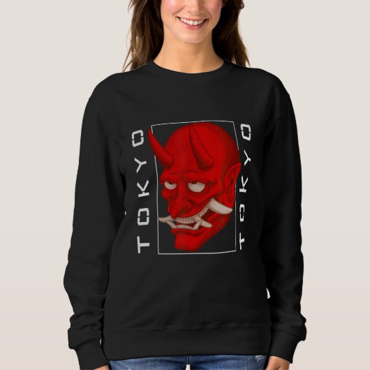 Tokyo Japanese Demon Oni Design Sweatshirt (Vorderseite)
