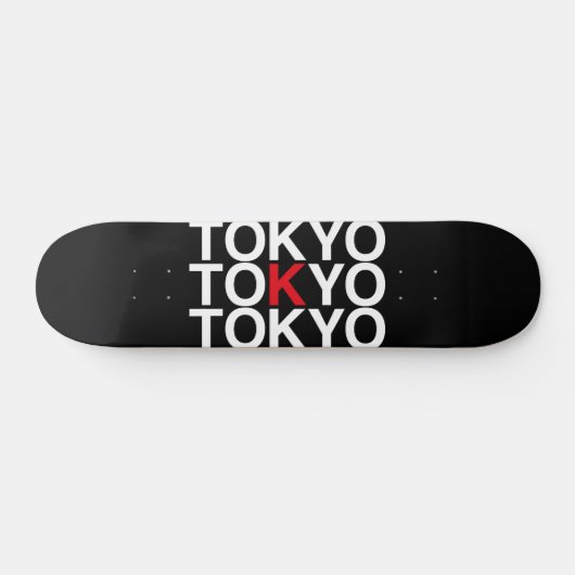 TOKYO japanische Flagge Skateboard (Horizontal)