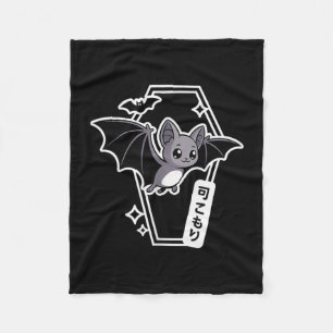 Tokyo Kawaii Bat - Creepy Niedlich Coffin Pastel G Fleecedecke
