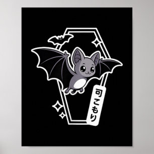 Tokyo Kawaii Bat - Creepy Niedlich Coffin Pastel G Poster