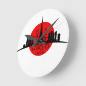 Tokyo Landmark Runde Wanduhr (Winkel)