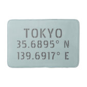 Tokyo Latitude Longitude Badematte (Vorderseite)