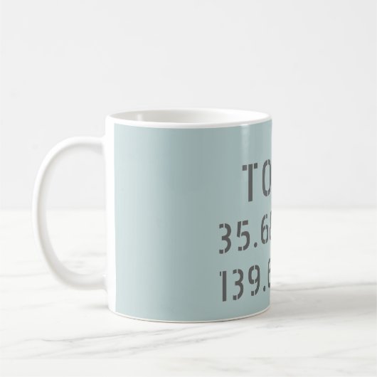 Tokyo Latitude & Longitude Kaffeetasse (Links)