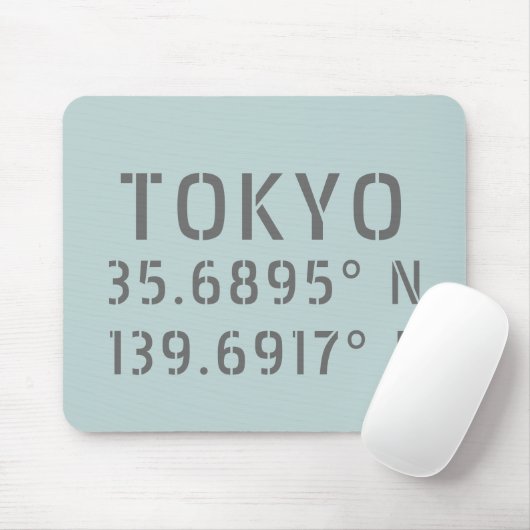 Tokyo Latitude & Longitude Mousepad (Mit Mouse)