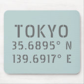 Tokyo Latitude & Longitude Mousepad (Vorne)