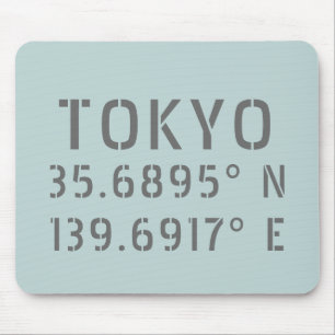 Tokyo Latitude & Longitude Mousepad