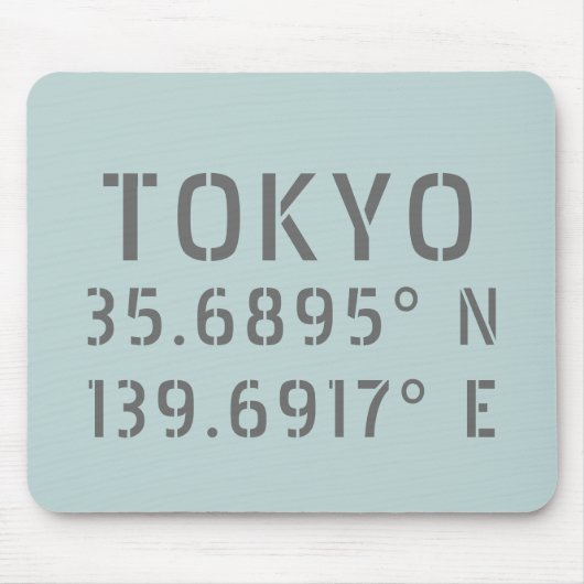 Tokyo Latitude & Longitude Mousepad (Vorne)