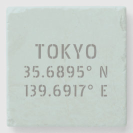 Tokyo Latitude Longitude Steinuntersetzer