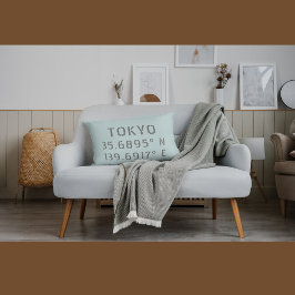 Tokyo Latitude Longitude Throw Kissen