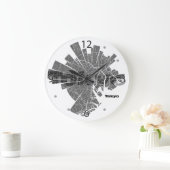 Tokyo Map Clock Große Wanduhr (Zuhause)