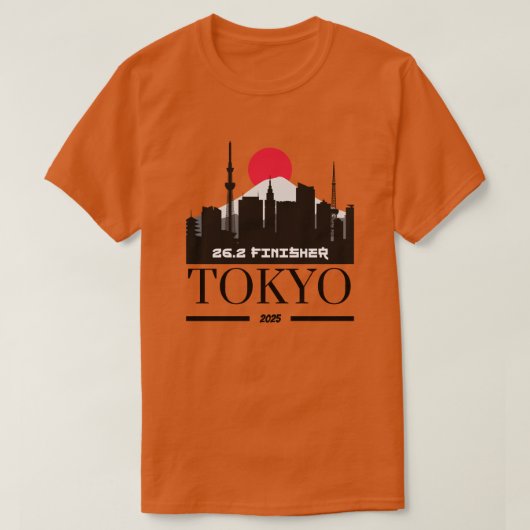 Tokyo Marathon Finisher 2025, Personalisiert Laufe T-Shirt (Design vorne)