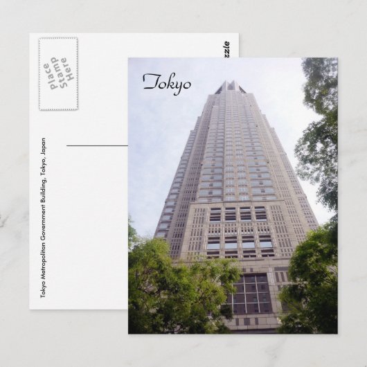 Tokyo Metro-Bldg Postkarte (Vorne/Hinten)