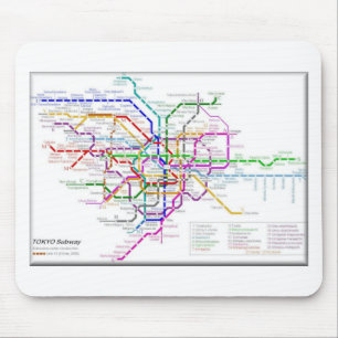 Tokyo-Metro-Karte Mousepad