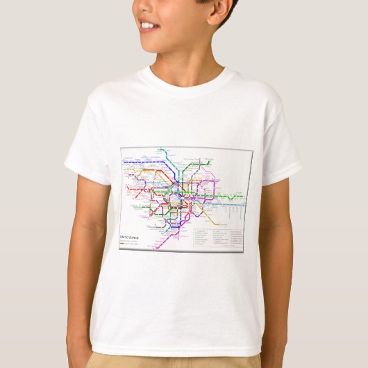 Tokyo-Metro-Karte T-Shirt (Vorderseite)