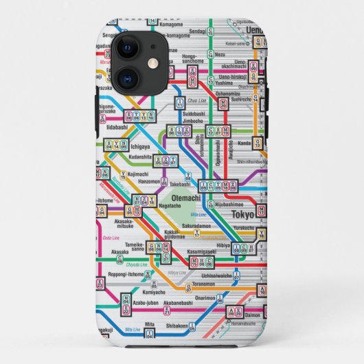 TOKYO METRO MAP Case-Mate iPhone HÜLLE (Rückseite)