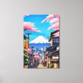 Tokyo Mt Fuji Stretched Canvas Print Leinwanddruck (Vorderseite)