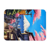 Tokyo Mt Fuji Stretched Canvas Print Magnet (Horizontal)