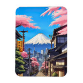 Tokyo Mt Fuji Stretched Canvas Print Magnet (Vertikal)