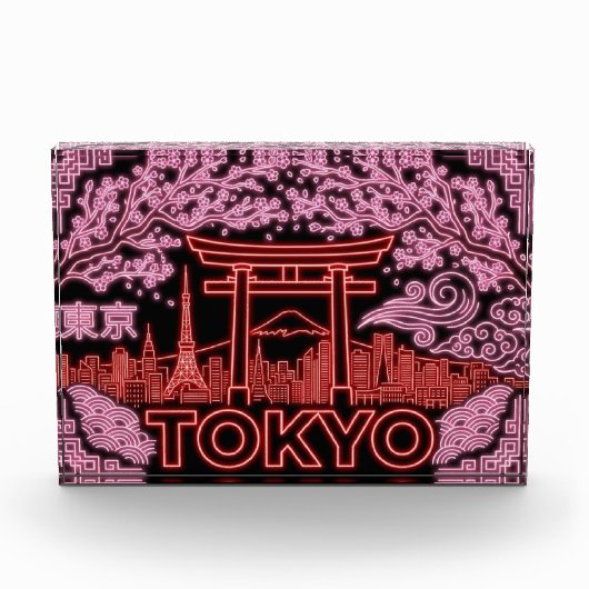 Tokyo Neon Design Foto Block  (Vorderseite)