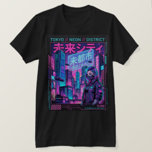 Tokyo Neon District Cyberpunk Streetwear T-Shirt