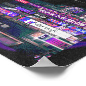 Tokyo Neon Night Skyline Poster - Vibranly Urban C (Ecke)