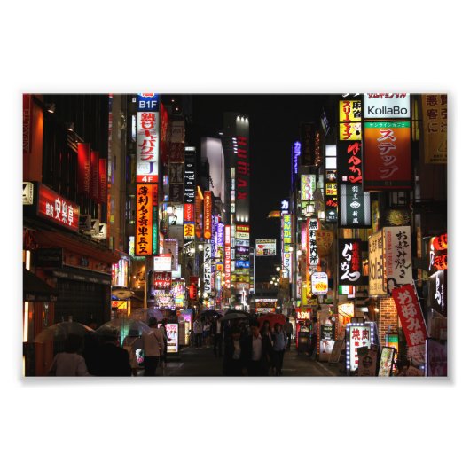 Tokyo Neons by Night, Japan Fotodruck (Vorne)