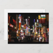Tokyo Neons by night Postcard Postkarte (Vorne/Hinten)