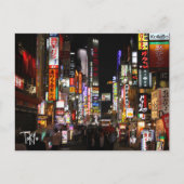 Tokyo Neons by night Postcard Postkarte (Vorderseite)