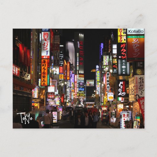 Tokyo Neons by night Postcard Postkarte (Vorderseite)