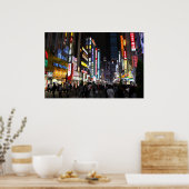 Tokyo neons Shinjuku by night Poster (Küche)