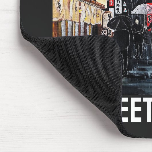 Tokyo Rain Painting by Alfred Fox Mousepad (Ecke)