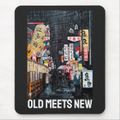 Tokyo-Regen-Gemälde von Alfred Fox Mousepad (Vorne)