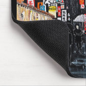 Tokyo-Regen-Gemälde von Alfred Fox Mousepad (Ecke)