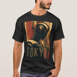 Tokyo Retro Art Deco Poster mit futuristischem Rob T-Shirt