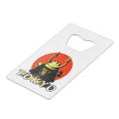 Tokyo Samurai Japan Bottle Opener Kreditkarten Flaschenöffner (Rückseite Schrägansicht)
