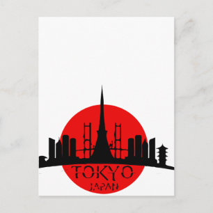 Tokyo-Sehenswürdigkeit Postkarte