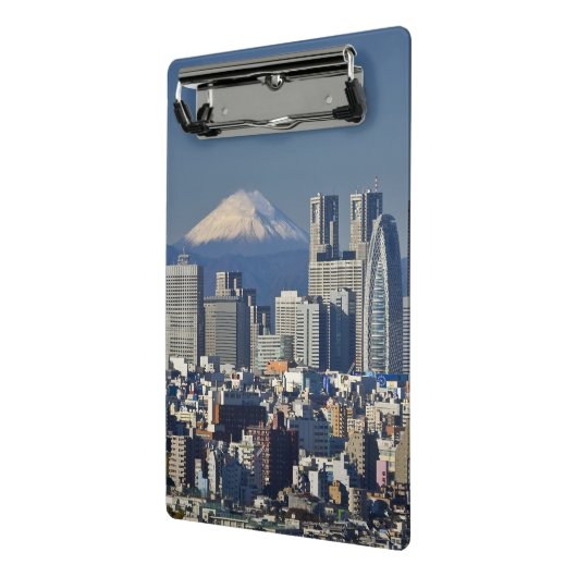 Tokyo, Shinjuku District Skyline, Mount Fuji Mini Klemmbrett (Gewinkelt2)