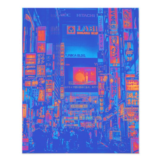 Tokyo Shinjuku Kabukicho Cyberpunk Poster (Vorne)
