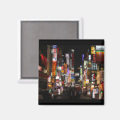 Tokyo Shinjuku Neons by Night Magnet (Vorderseite/Rückseite)