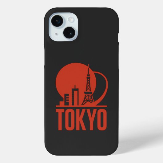 Tokyo Skyline Circle Design Case-Mate iPhone Hülle (Rückseite)