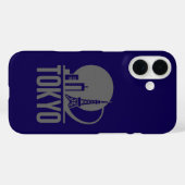 Tokyo Skyline Circle Design Case-Mate iPhone Hülle (Rückseite (Horizontal))